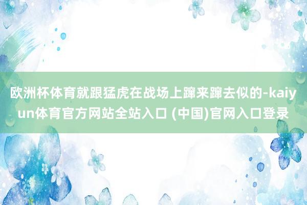 欧洲杯体育就跟猛虎在战场上蹿来蹿去似的-kaiyun体育官方网站全站入口 (中国)官网入口登录