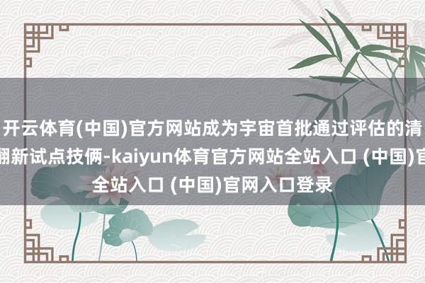 开云体育(中国)官方网站成为宇宙首批通过评估的清洁出产审核翻新试点技俩-kaiyun体育官方网站全站入口 (中国)官网入口登录